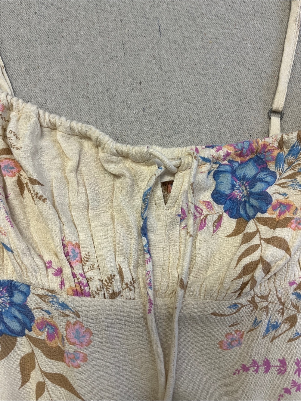 Lucky Brand Floral Midi Dress XS Boho Sleeveless Adjustable Straps - Picture 3 of 16